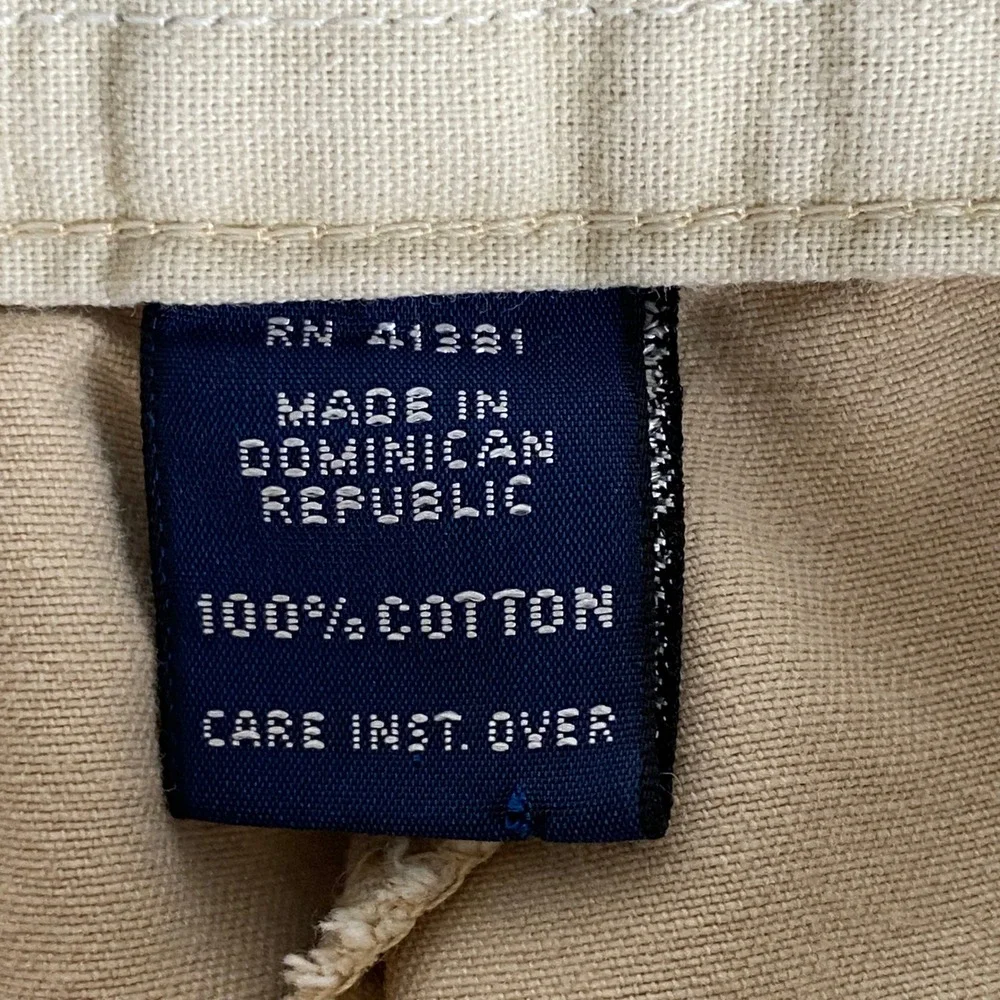 Vintage Polo Ralph Lauren Gordon Pant Mens 38x33 Tan Chino Straight Leg Cotton